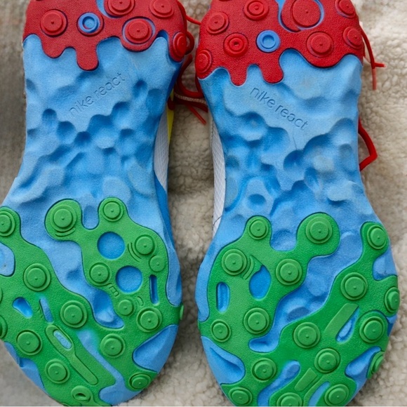 Nike React Element 55-SE sneakers Nintendo Guava Ice Lucid Green Men’s 6.5  5Y - Picture 7 of 8